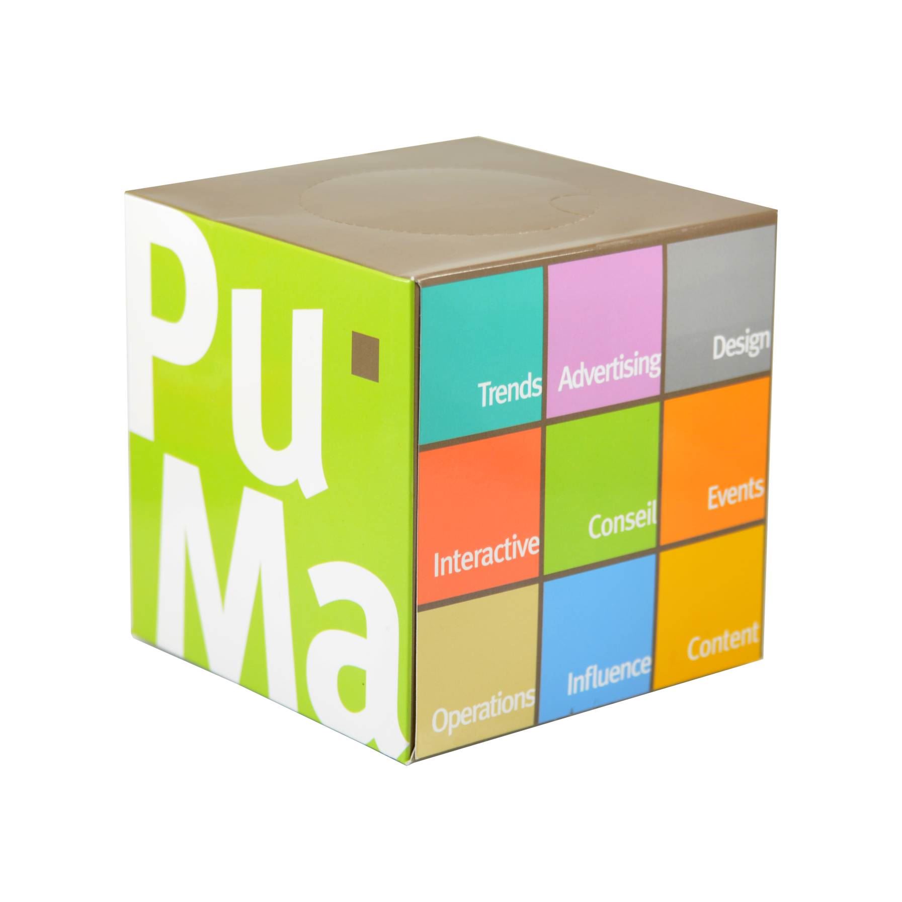 Housse de boîte en tissu Magic Cube en plastique, support pour boîtes de  mouchoirs carrées avec verrouillage magnétique multicolore